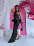 Dress, flitter dress "MERMAID" - BLACK